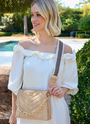 Ariana Vibes – Natural Quilted Crossbody
