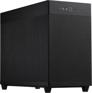 ASUS Prime AP201 33-Liter MicroATX Black case with Tool-Free Side Panels and a Quasi-Filter mesh, with Support for 360 mm Coolers, Graphics Cards up to 338 mm Long, and Standard ATX PSUs
