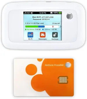 AT&T Mobile Hotspot ZTE Velocity 4G LTE MF923 | Portable WiFi Hotspot for Travel | Up to 150Mbps | Up to 10 Devices | GSM Unlocked | EVDO-LINK Bundle for - AT&T SIM Card (Need to Buy Own Data Plan)