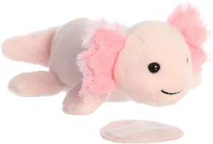 Aurora® Adorable Shoulderkins™ Axel Axolotl™ Stuffed Animal - Adorable Buddy That Can Go Everywhere with You - Perfect for Kids 3  Years and Costumes - Pink 6.5 Inches
