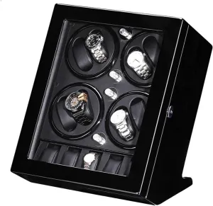 Automatic Watch Winder Box for 8 Watches   5 Storage Quiet Motor Wood Shell Piano Paint Exterior Large Capacity Accessories