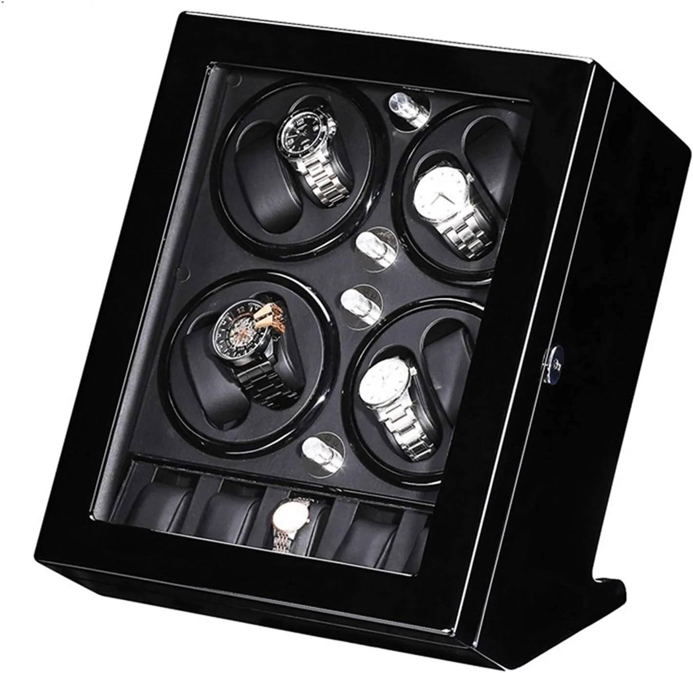 Automatic Watch Winder Box for 8 Watches   5 Storage Quiet Motor Wood Shell Piano Paint Exterior Large Capacity Accessories