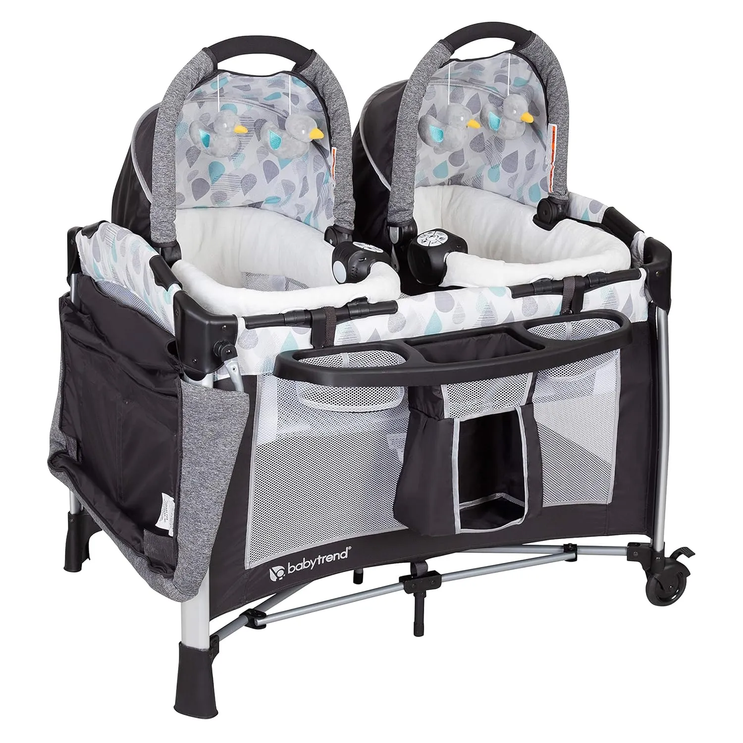 Baby Trend Go Lite Twins Nursery Center, Drip Drop Blue