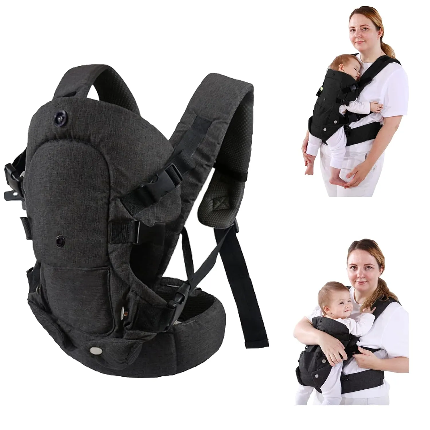 Baby Wraps Carrier - Adjustable 4-in-1 Convertible Carrier for Newborn to Toddler