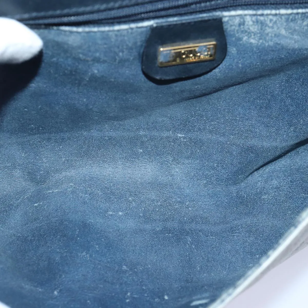 Bag Shoulder Advanced Micro Auth Navy Supreme GUCCI Shockproof GG 88596 Gold PVC