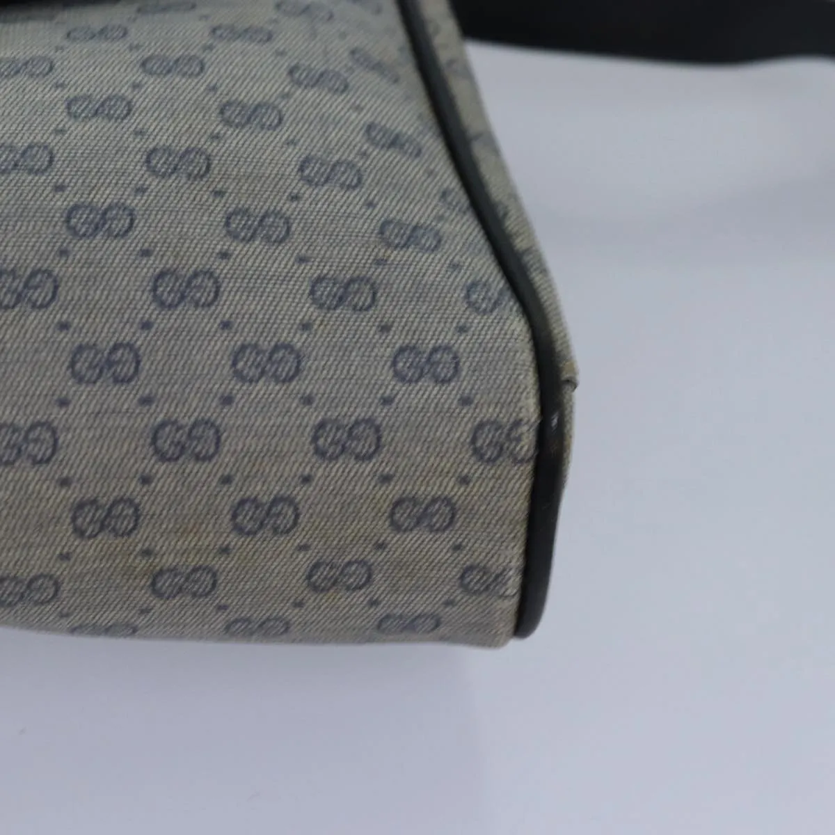 Bag Shoulder Advanced Micro Auth Navy Supreme GUCCI Shockproof GG 88596 Gold PVC