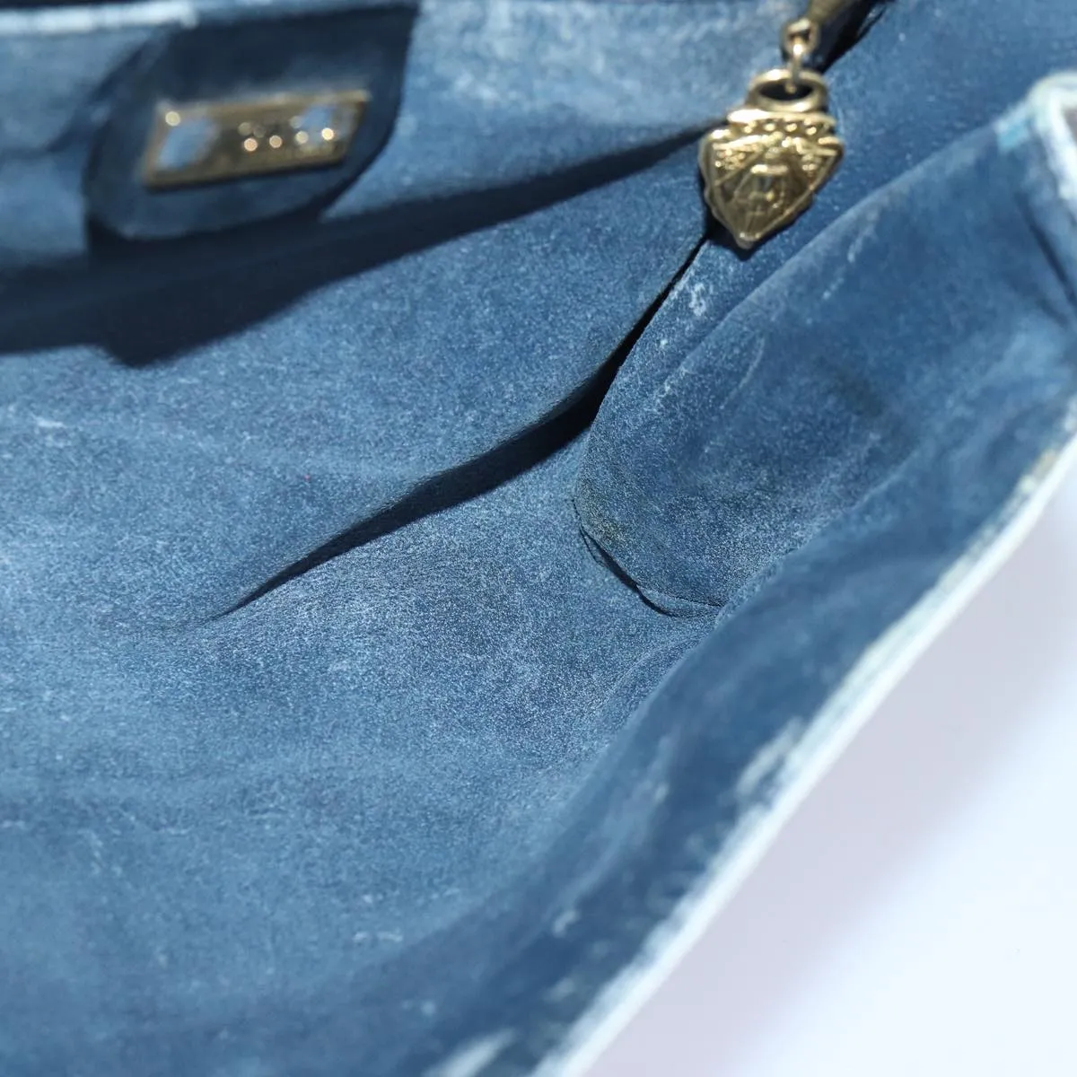 Bag Shoulder Advanced Micro Auth Navy Supreme GUCCI Shockproof GG 88596 Gold PVC