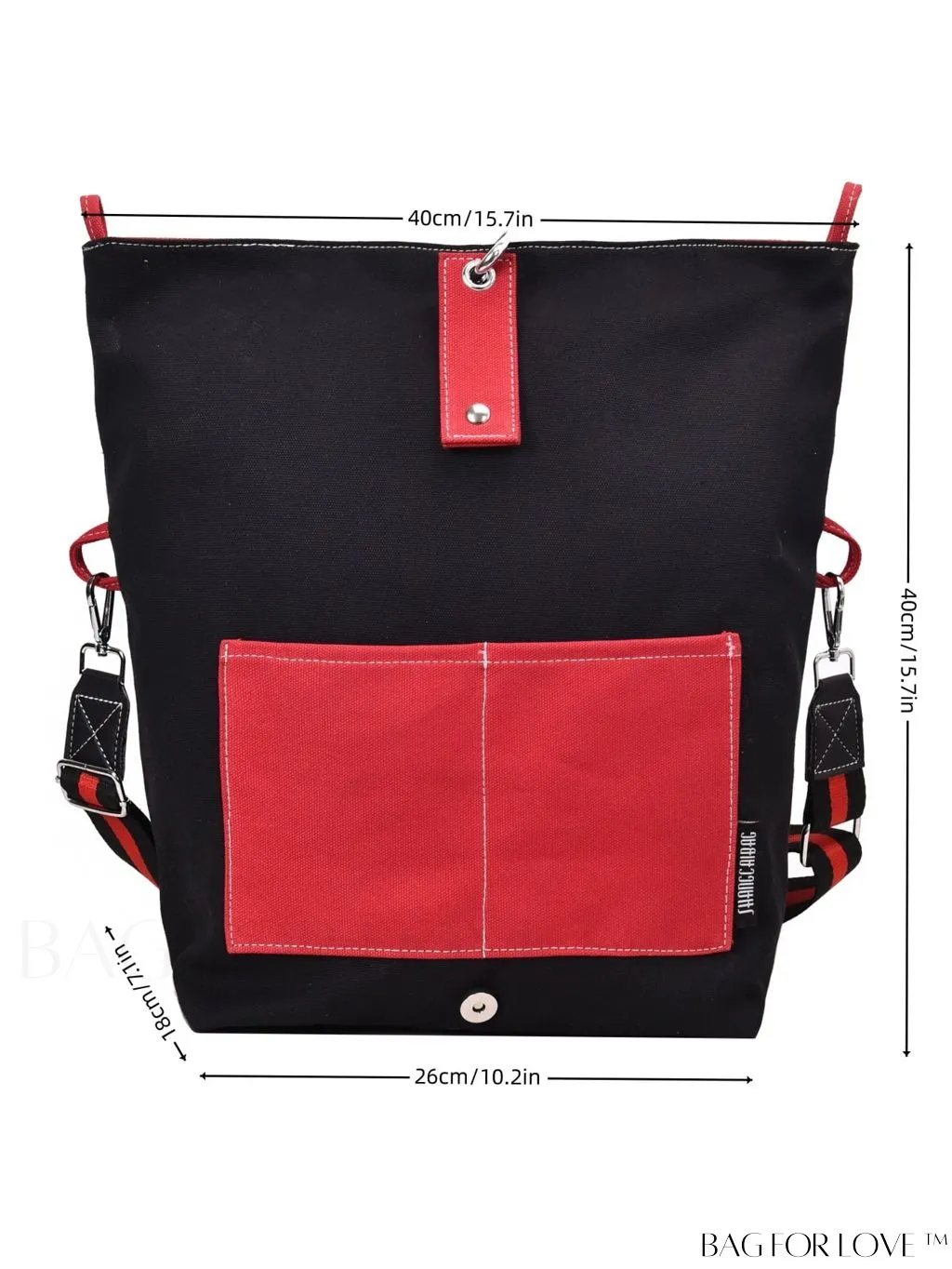 BagForLove - Canvas Crossbody Bag: Color Block Design with Large Capacity, Perfect for Any Outfit