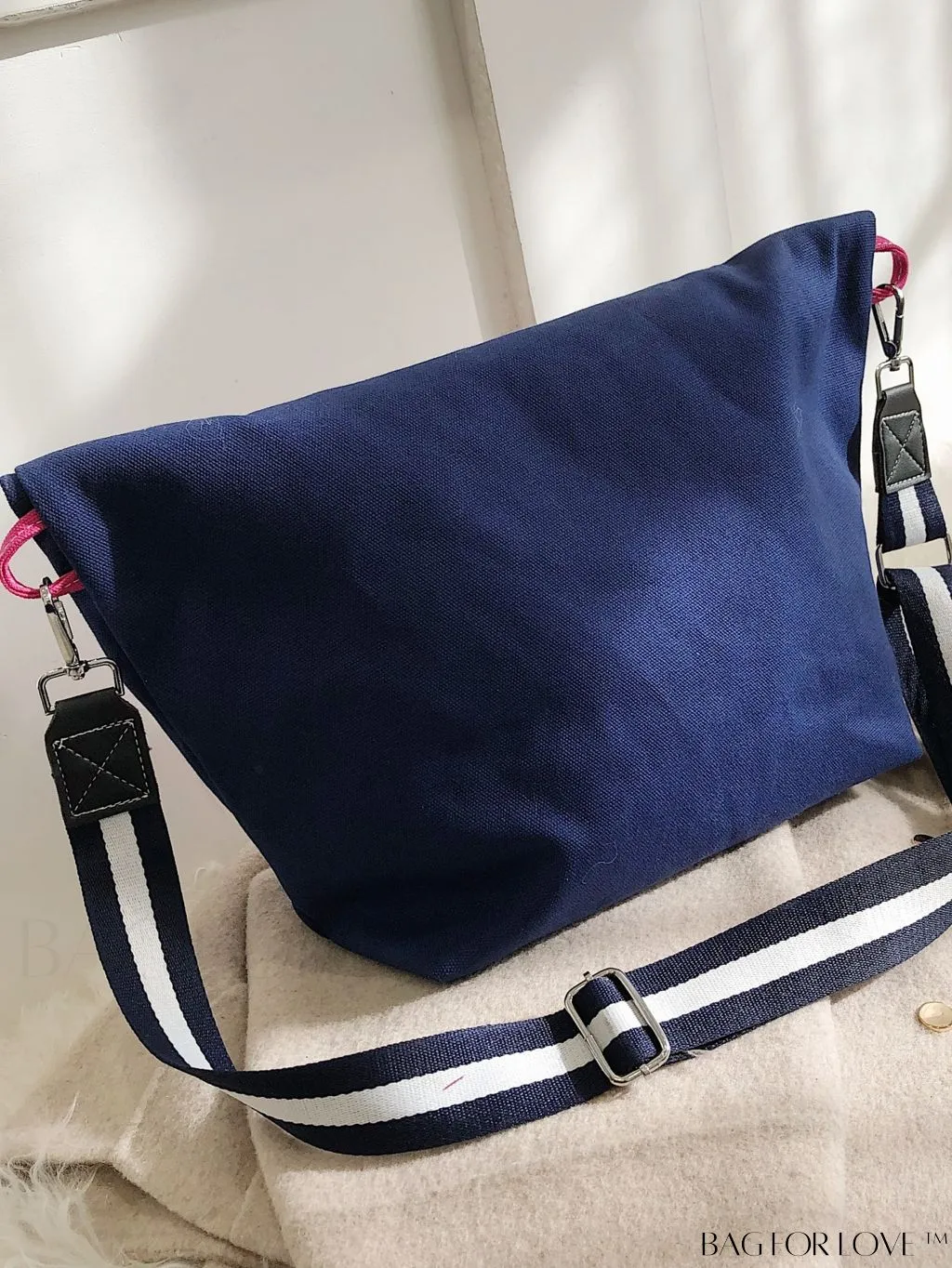 BagForLove - Canvas Crossbody Bag: Color Block Design with Large Capacity, Perfect for Any Outfit