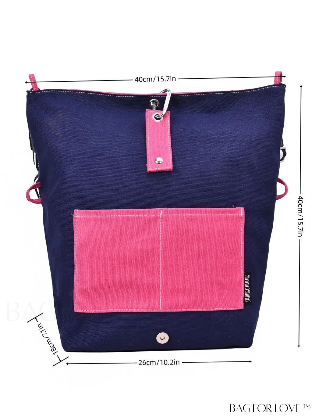 BagForLove - Canvas Crossbody Bag: Color Block Design with Large Capacity, Perfect for Any Outfit