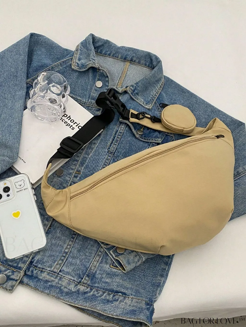 BagForLove - Coin Purse Included: Solid Color Hobo Bag with a Touch of Casual Elegance
