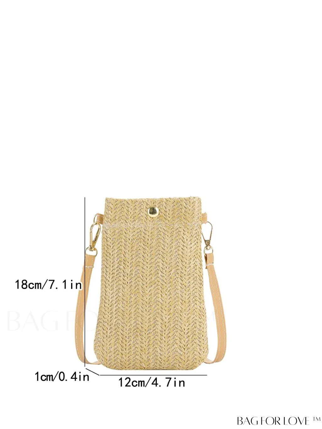 BagForLove - Floral-Decorated Mini Vacation Woven Crossbody Bag for Effortless Style