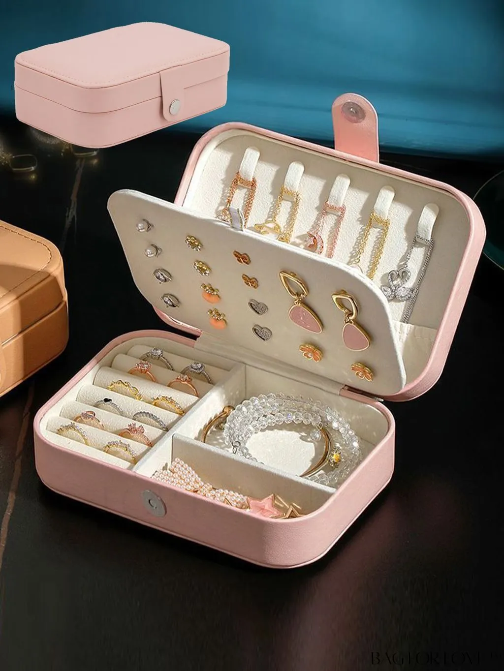 BagForLove - Large Capacity Jewelry Organizer: Travel-Friendly Box for Women with Display & Classification