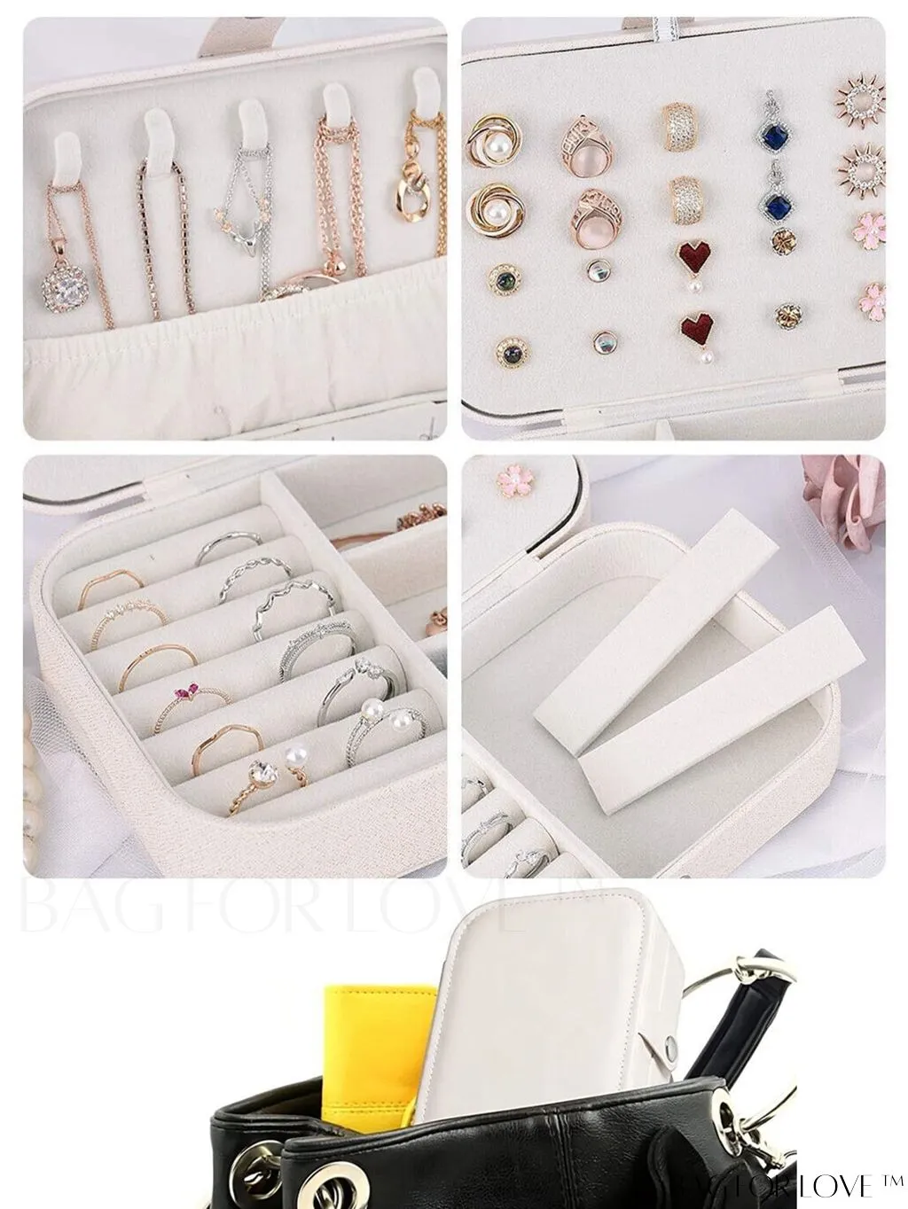 BagForLove - Large Capacity Jewelry Organizer: Travel-Friendly Box for Women with Display & Classification