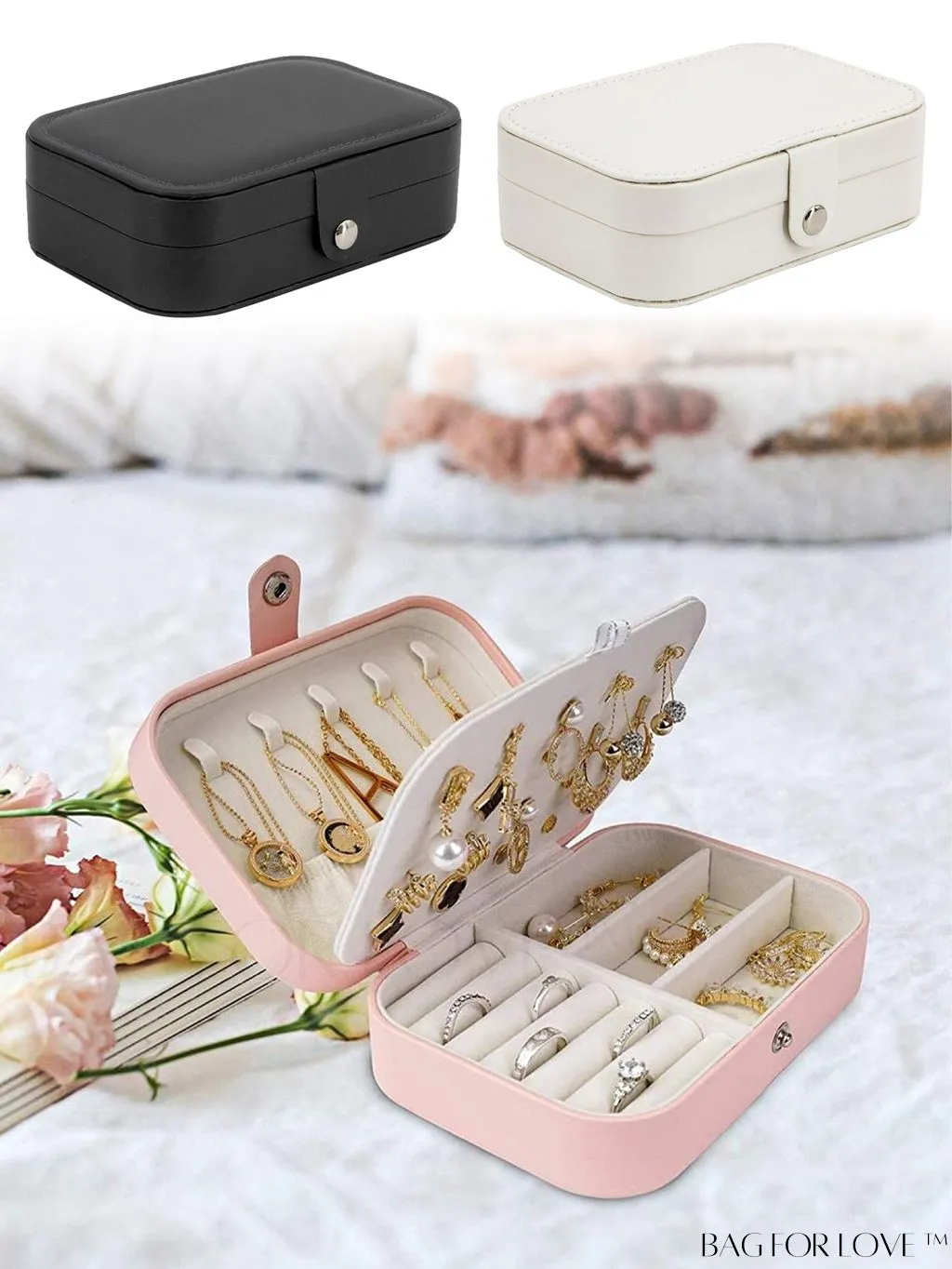BagForLove - Large Capacity Jewelry Organizer: Travel-Friendly Box for Women with Display & Classification