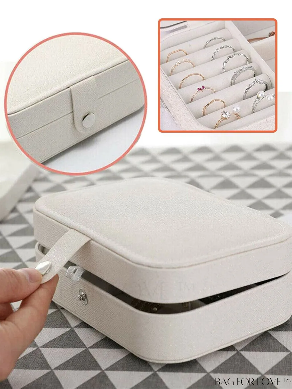 BagForLove - Large Capacity Jewelry Organizer: Travel-Friendly Box for Women with Display & Classification
