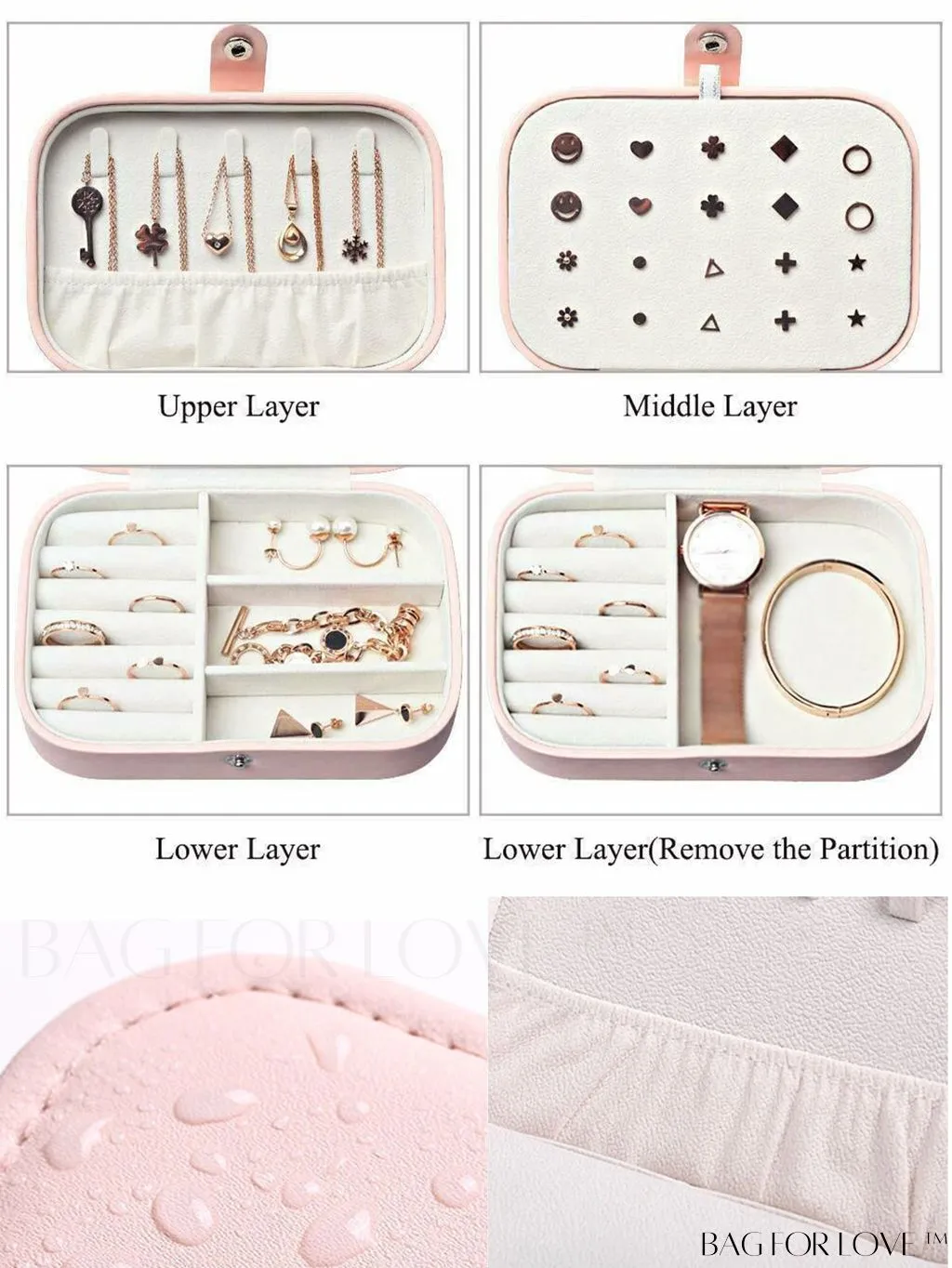 BagForLove - Large Capacity Jewelry Organizer: Travel-Friendly Box for Women with Display & Classification