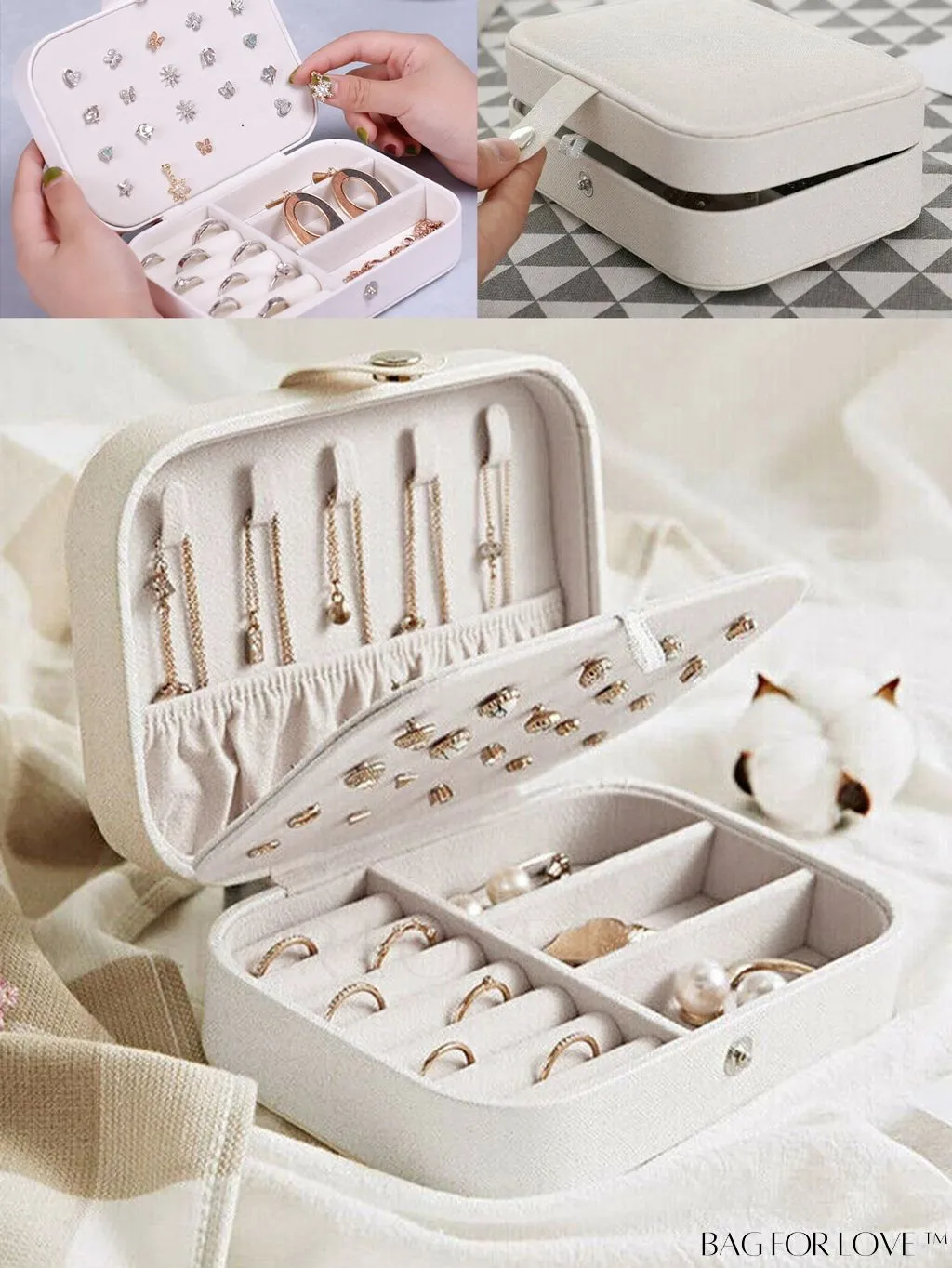 BagForLove - Large Capacity Jewelry Organizer: Travel-Friendly Box for Women with Display & Classification