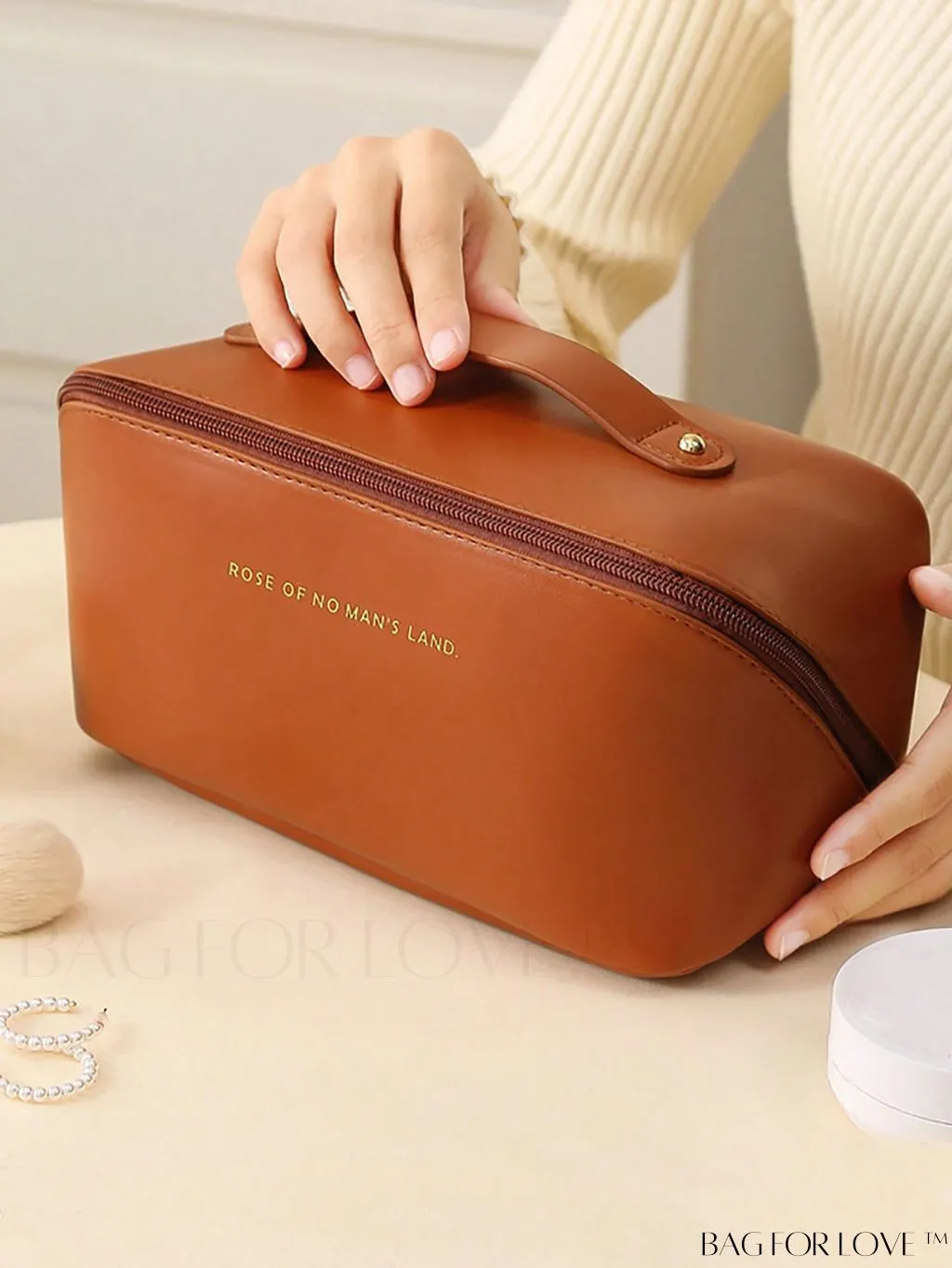 BagForLove - Portable Travel Toiletry Organizer - Large Capacity, Multi-function, PU Handbag