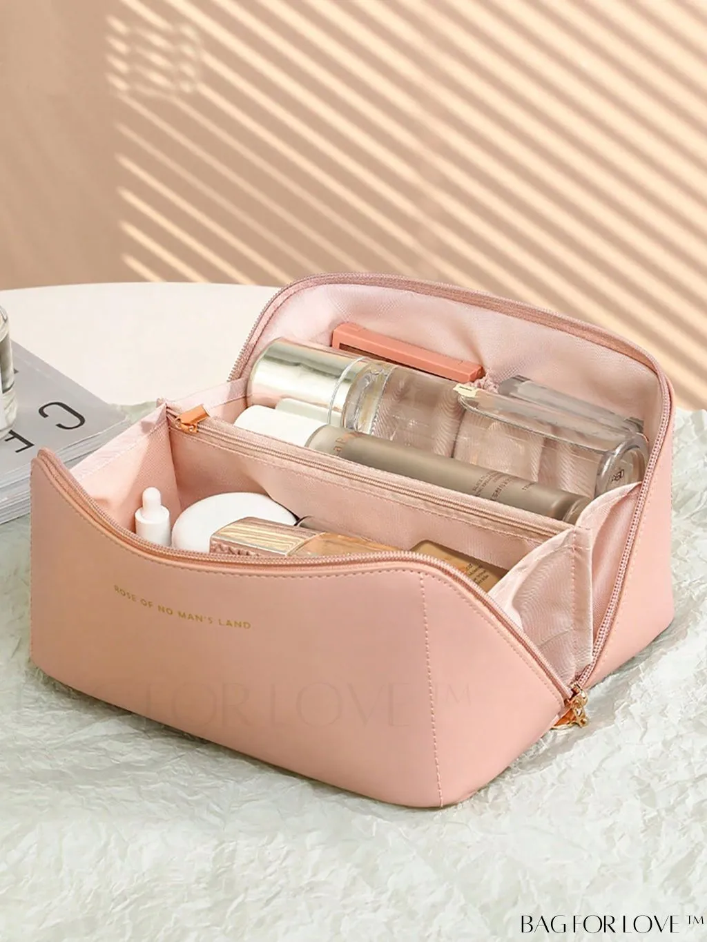 BagForLove - Portable Travel Toiletry Organizer - Large Capacity, Multi-function, PU Handbag