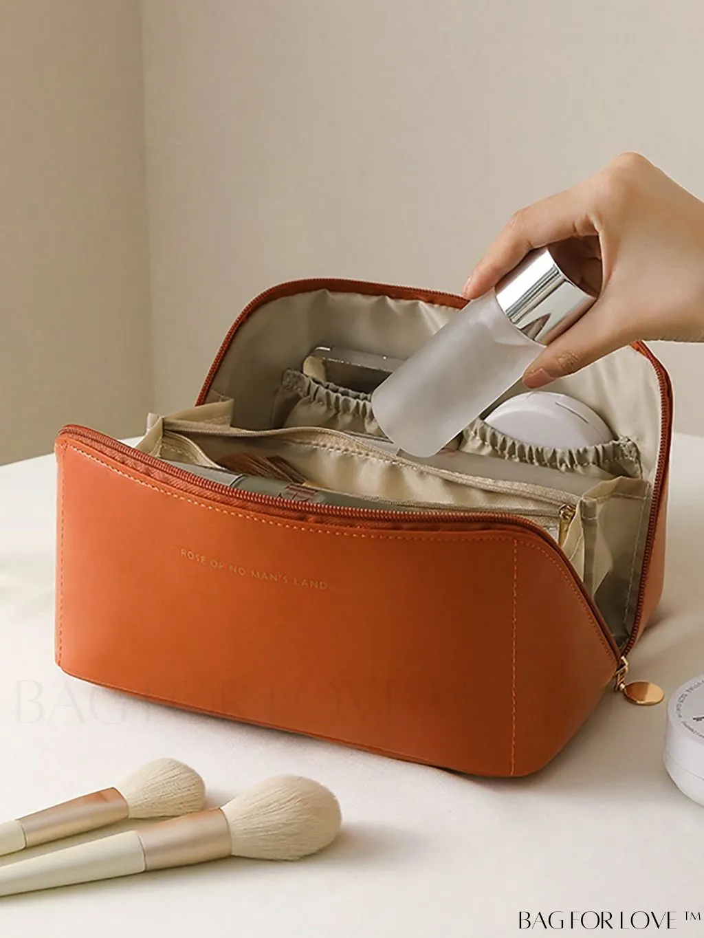 BagForLove - Portable Travel Toiletry Organizer - Large Capacity, Multi-function, PU Handbag