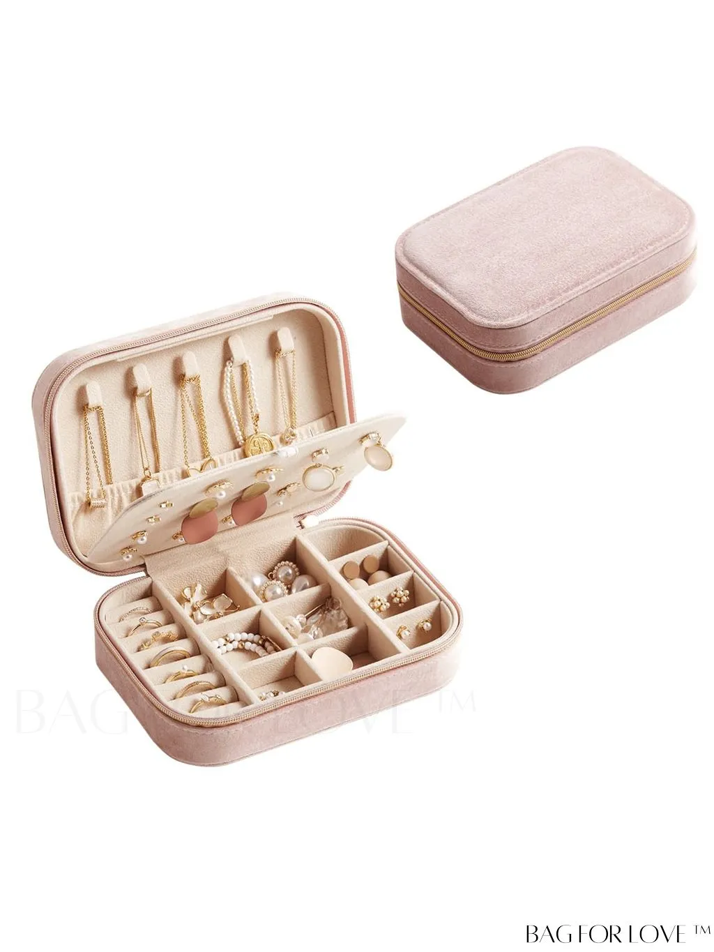 BagForLove - Travel Jewelry Storage Box: Large Capacity for Earrings, Necklace - Ideal Mothers Day Gift