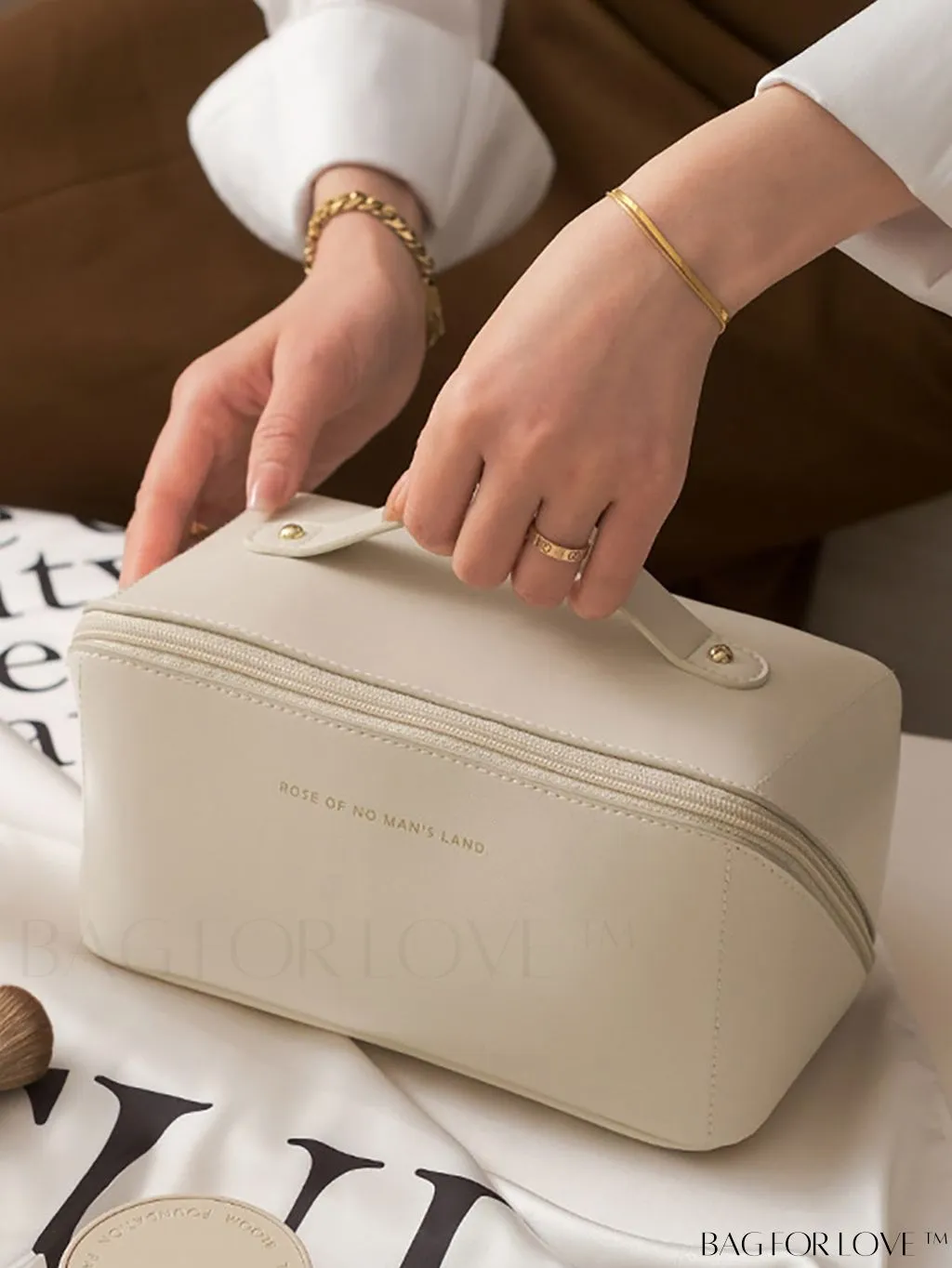 BagForLove - Versatile PU Travel Cosmetic Bag - Large Capacity, Portable Organizer for Womens Toiletries