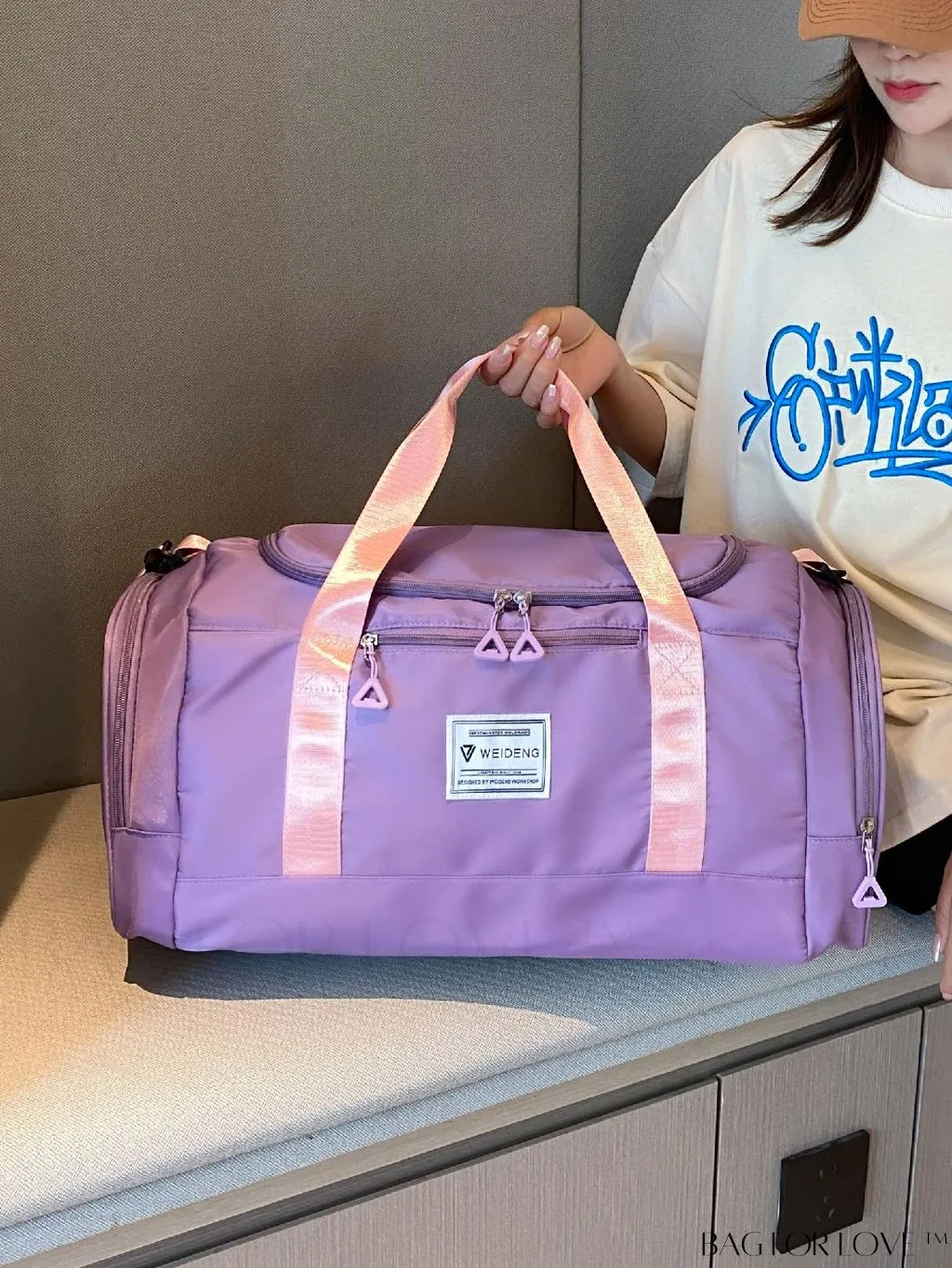 BagForLove - Versatile Travel Duffel Bag with Separate Wet/Dry Compartment for Sport, Gym, and Travel
