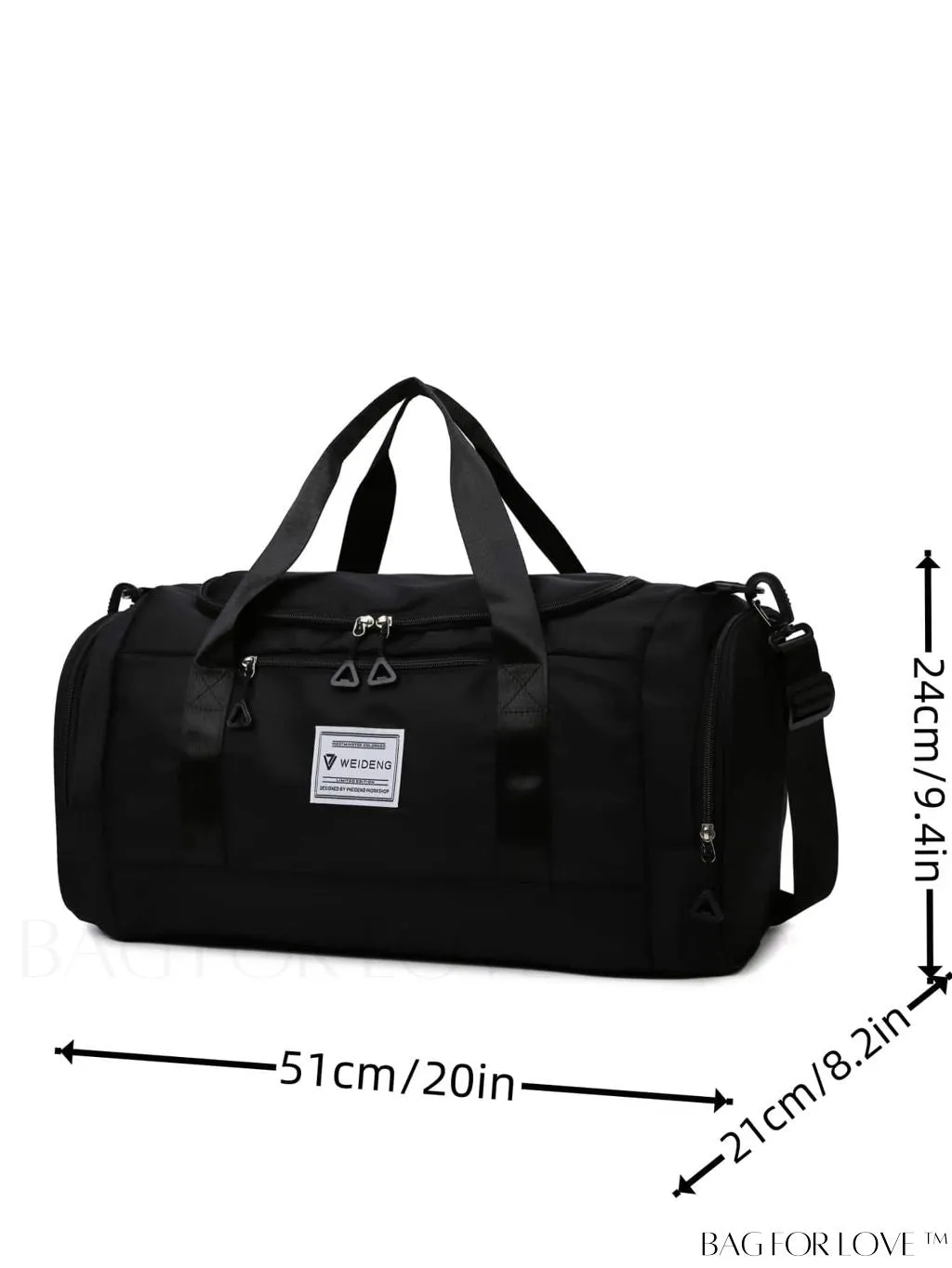 BagForLove - Versatile Travel Duffel Bag with Separate Wet/Dry Compartment for Sport, Gym, and Travel