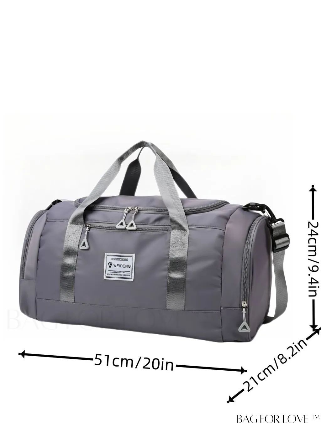 BagForLove - Versatile Travel Duffel Bag with Separate Wet/Dry Compartment for Sport, Gym, and Travel