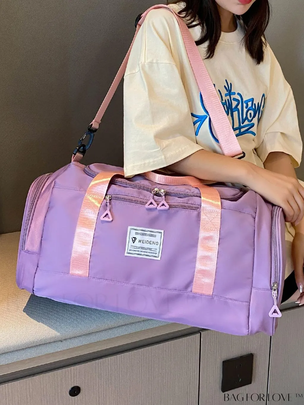 BagForLove - Versatile Travel Duffel Bag with Separate Wet/Dry Compartment for Sport, Gym, and Travel