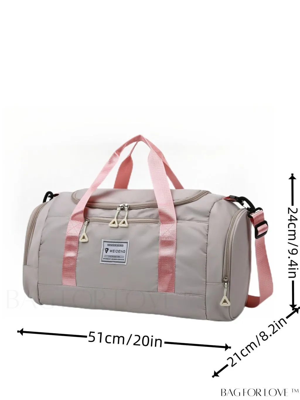 BagForLove - Versatile Travel Duffel Bag with Separate Wet/Dry Compartment for Sport, Gym, and Travel