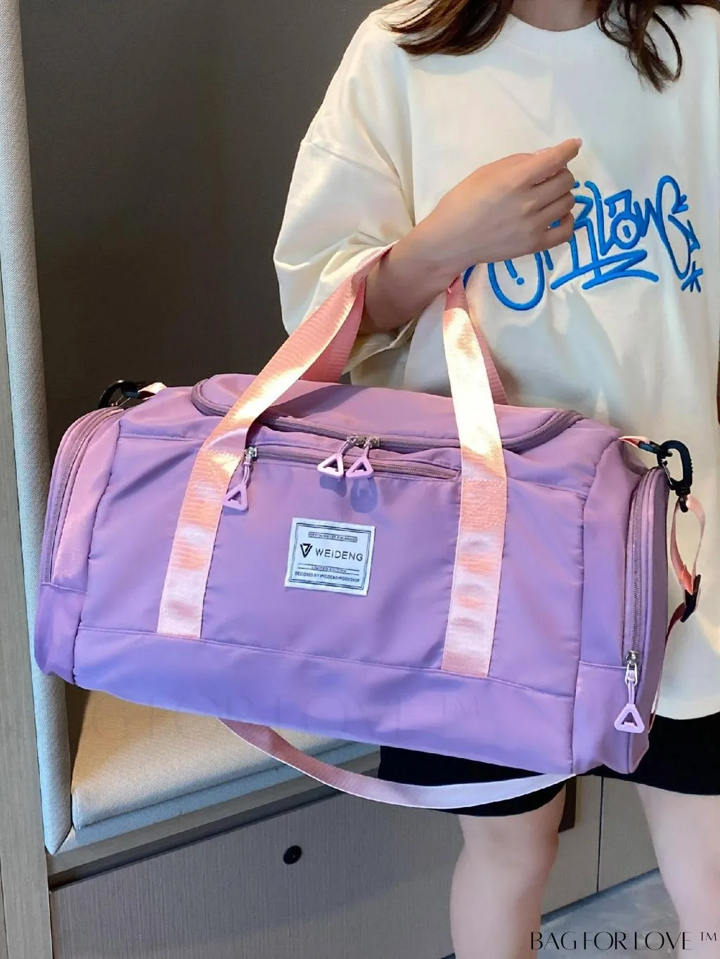 BagForLove - Versatile Travel Duffel Bag with Separate Wet/Dry Compartment for Sport, Gym, and Travel