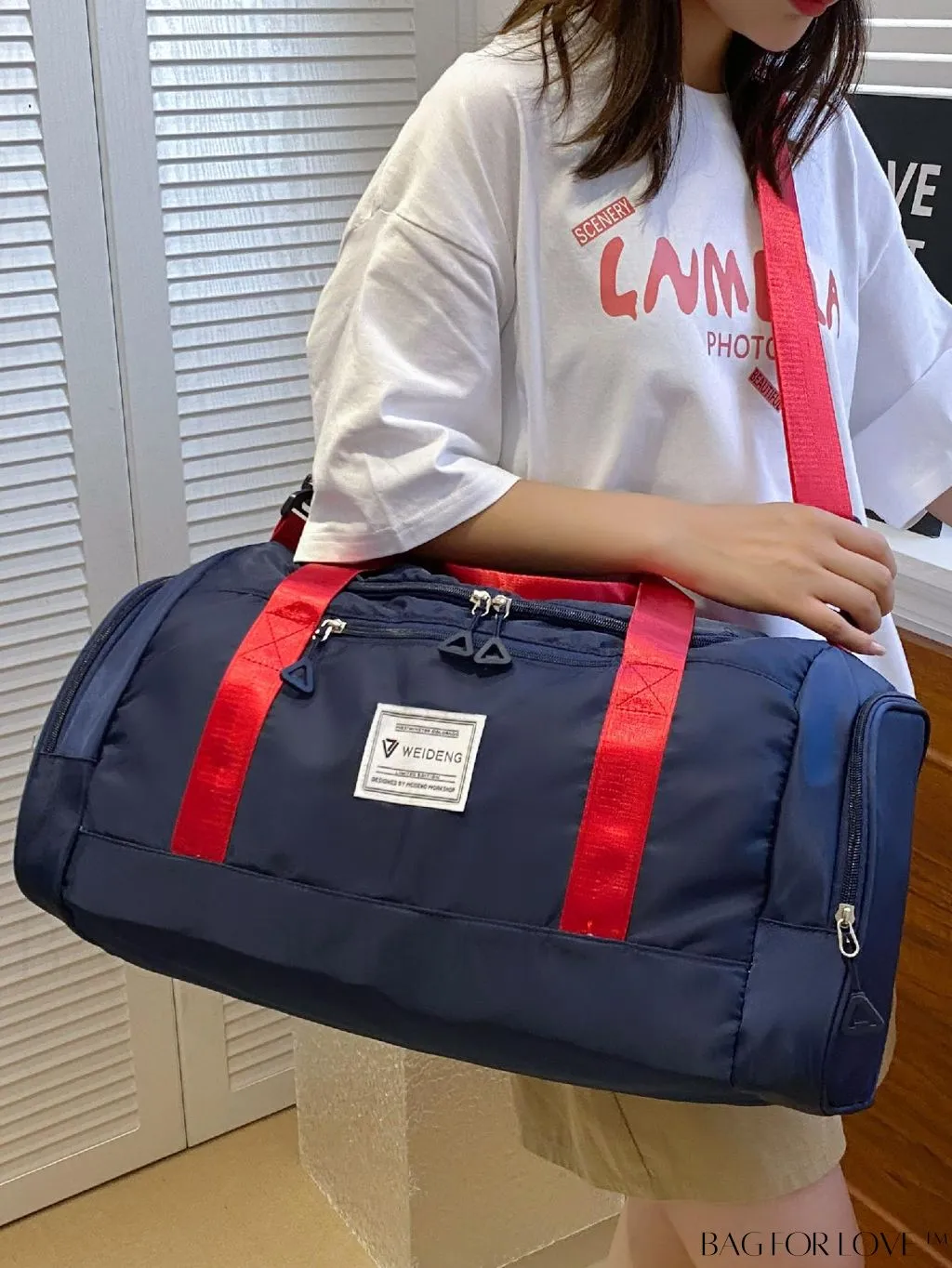 BagForLove - Versatile Travel Duffel Bag with Separate Wet/Dry Compartment for Sport, Gym, and Travel