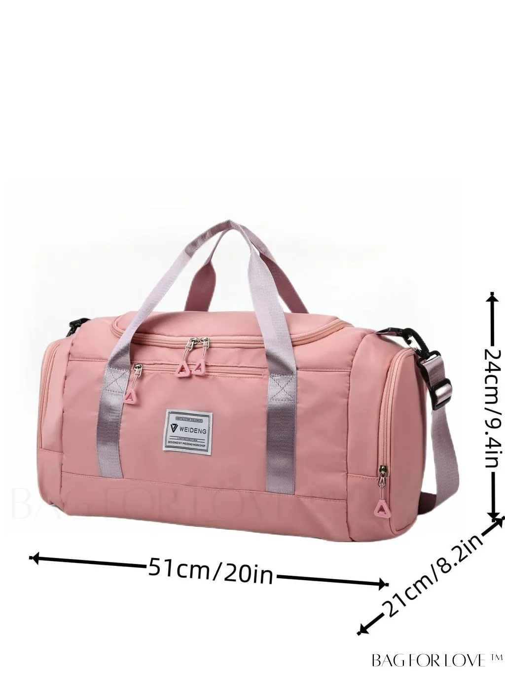 BagForLove - Versatile Travel Duffel Bag with Separate Wet/Dry Compartment for Sport, Gym, and Travel