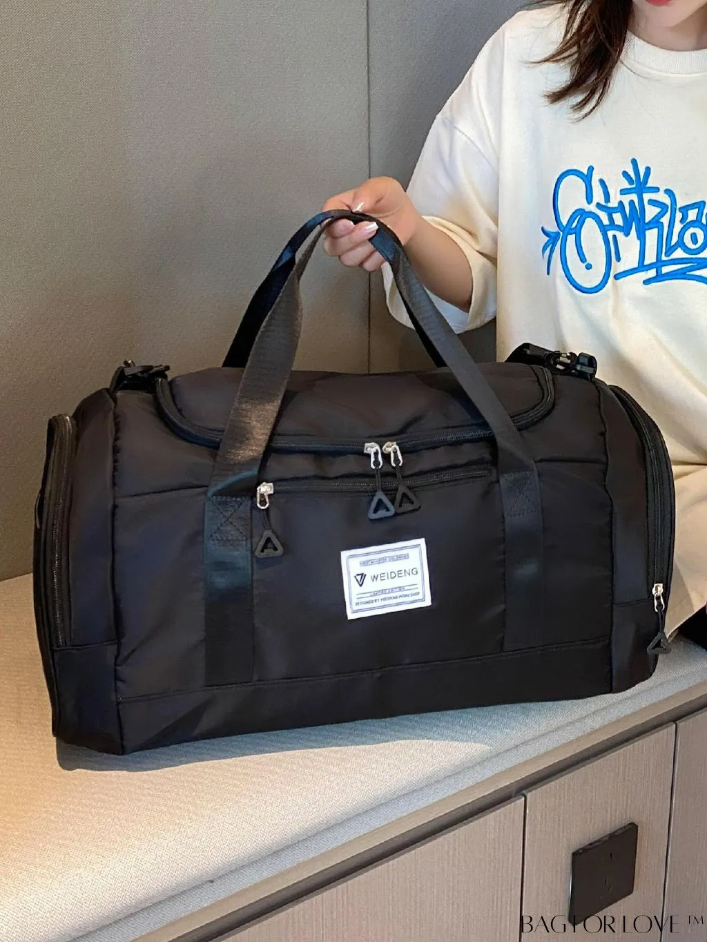 BagForLove - Versatile Travel Duffel Bag with Separate Wet/Dry Compartment for Sport, Gym, and Travel