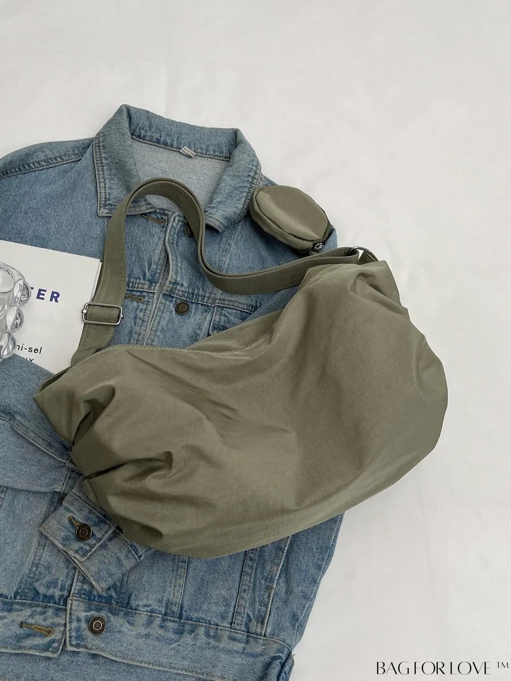 BagForLove - Womens Large Capacity Commuter Bag - Stylish and Versatile Canvas Shoulder/Crossbody Bag for Students and Casual Use