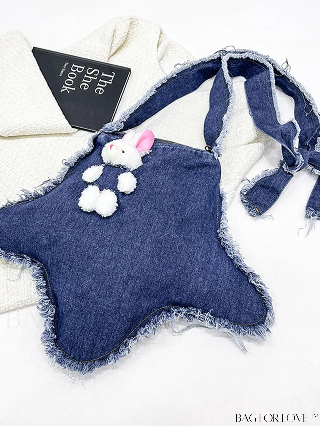 BagForLove - Womens Novelty Crossbody Bag with Star Shape, Large Capacity and Cartoon Rabbit Decor