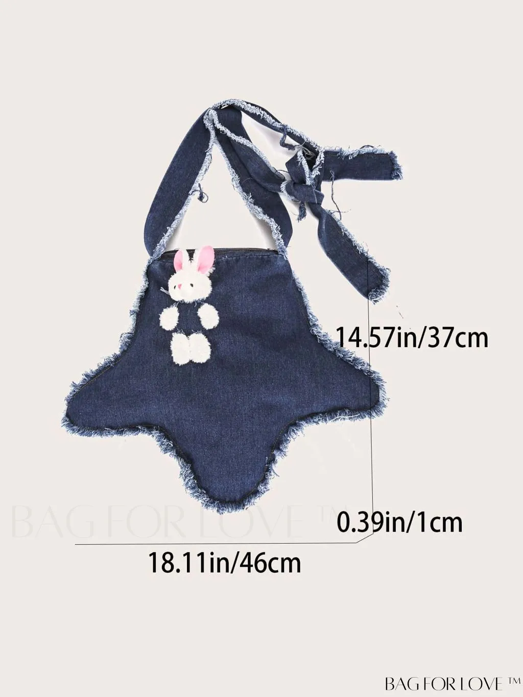 BagForLove - Womens Novelty Crossbody Bag with Star Shape, Large Capacity and Cartoon Rabbit Decor