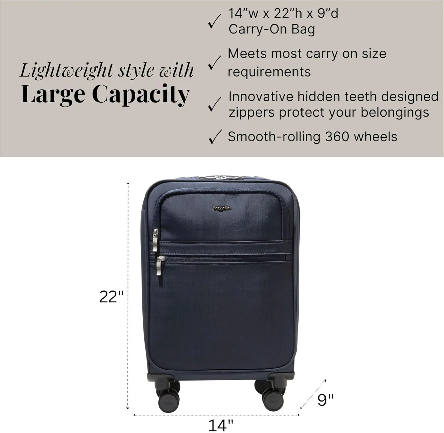 Baggallini 4 Wheel Carry-On