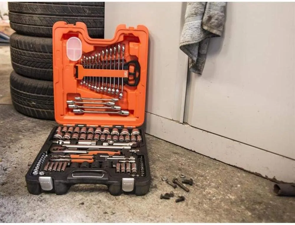 Bahco S87 7 Socket & Spanner Set, Metric & AF 1/4" & 1/2" Drive, 94 Pieces