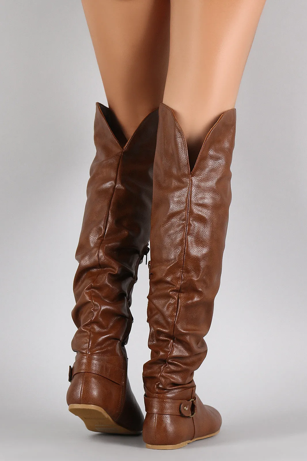 Bamboo Over-The-Knee Cuff Virtual Boots Slouchy O-Ring Shockproof