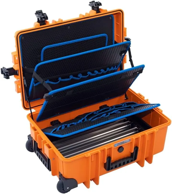 B&W International Jumbo 6700 Outdoor Tool Case with Pocket Tool Boards, Orange