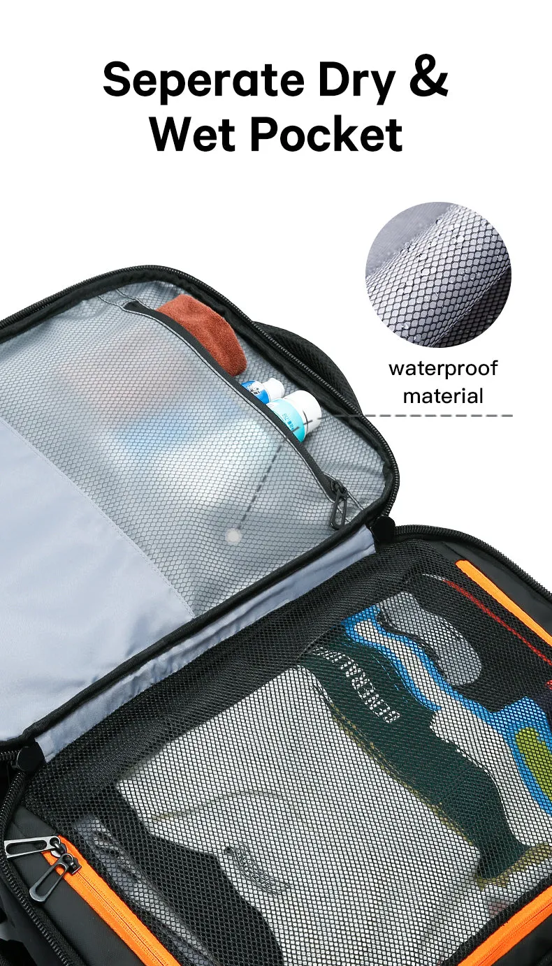 Bange i-Braydenz Water Resistant Hidden Compart Big Capacity Multi Compartment Expandable Travel Laptop Backpack (15.6")