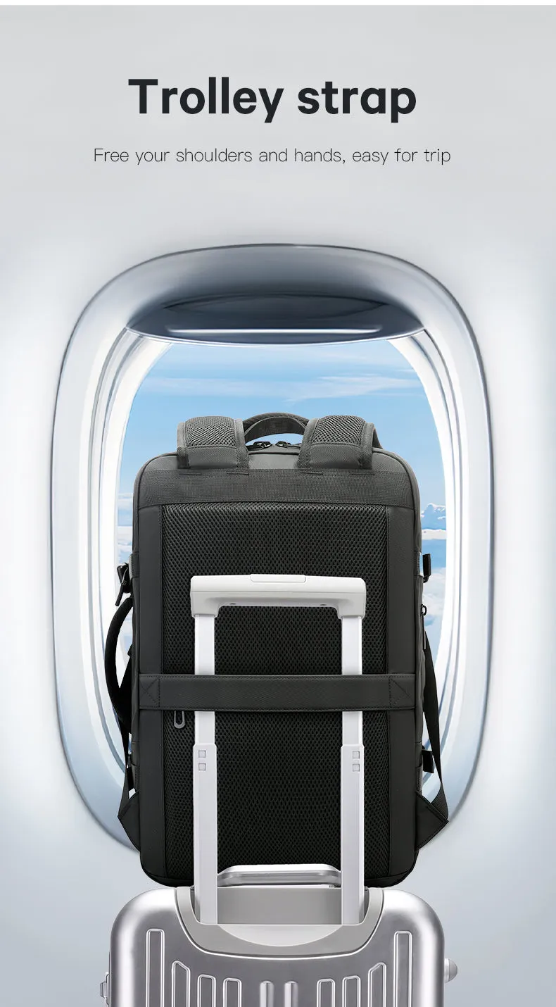 Bange i-Braydenz Water Resistant Hidden Compart Big Capacity Multi Compartment Expandable Travel Laptop Backpack (15.6")