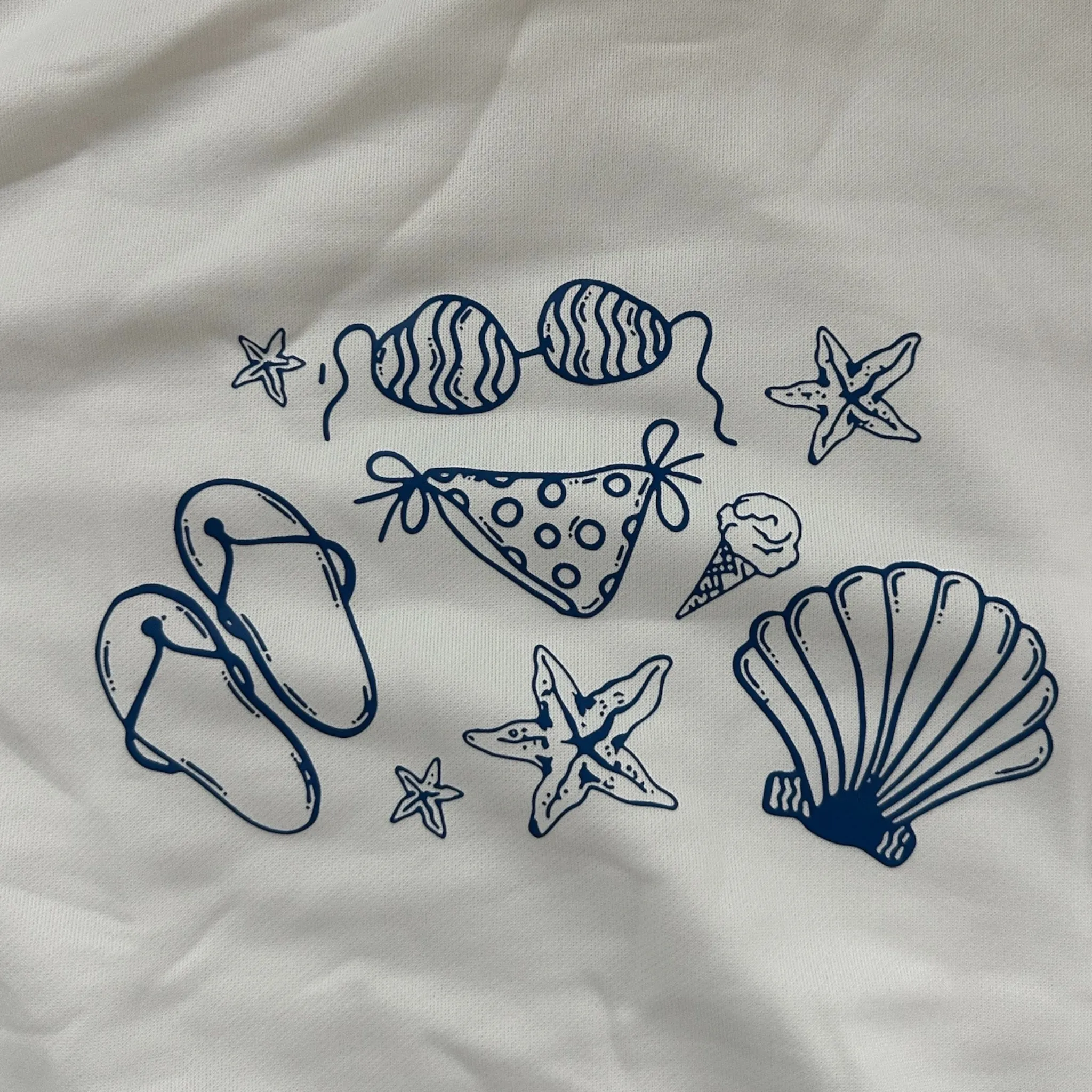 Beach Print Crewneck