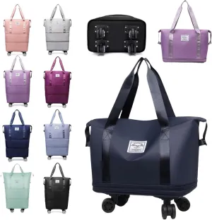 Beente Travel Bag With Wheels - 2025 New Beente Expandable Travel Bag, Large Capacity Travel Bags Universal Wheel Removable (Dark Blue,One Size)