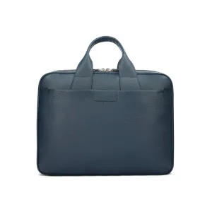 Belmont Leather 15" Laptop Briefcase - Navy