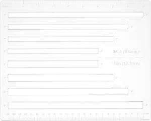 BENECREAT Zipper Pocket Template for 6/7/8/9 inch Zippers Measuring, Clear Sewing Templates for Bags, Zipper Measurement Tool for Bag Making