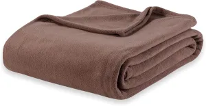Berkshire Blanket Microfleece Throw Size Bed Throw Blanket Taupe, Lightweight Soft Breathable Plush Micro Fleece Throw Blanket for Travel, Bed and Couch, 50x60 Inches